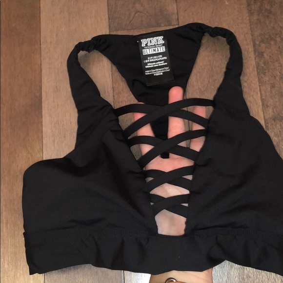 PINK Victoria Secret Black Sports Bra! - Picture 2 of 4